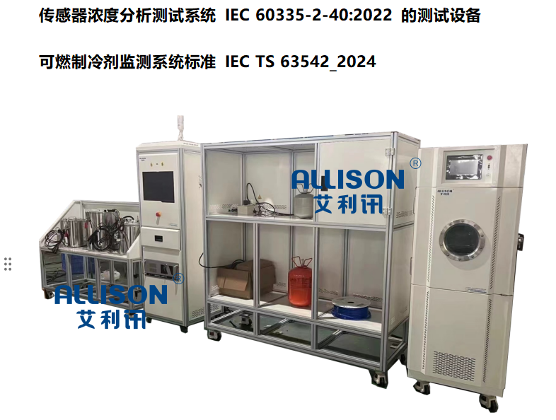 傳感器濃度分析測試系統(tǒng) IEC 60335-2-40:2022 的測試設(shè)備